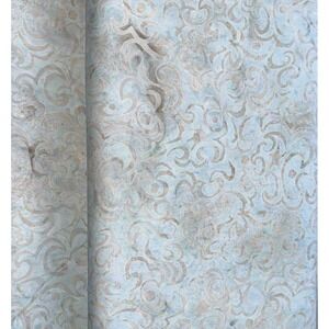 Batik Textiles Aqua Green w/ Gold Swirls Quilting Fabric 2521 100% Cotton  11 yd